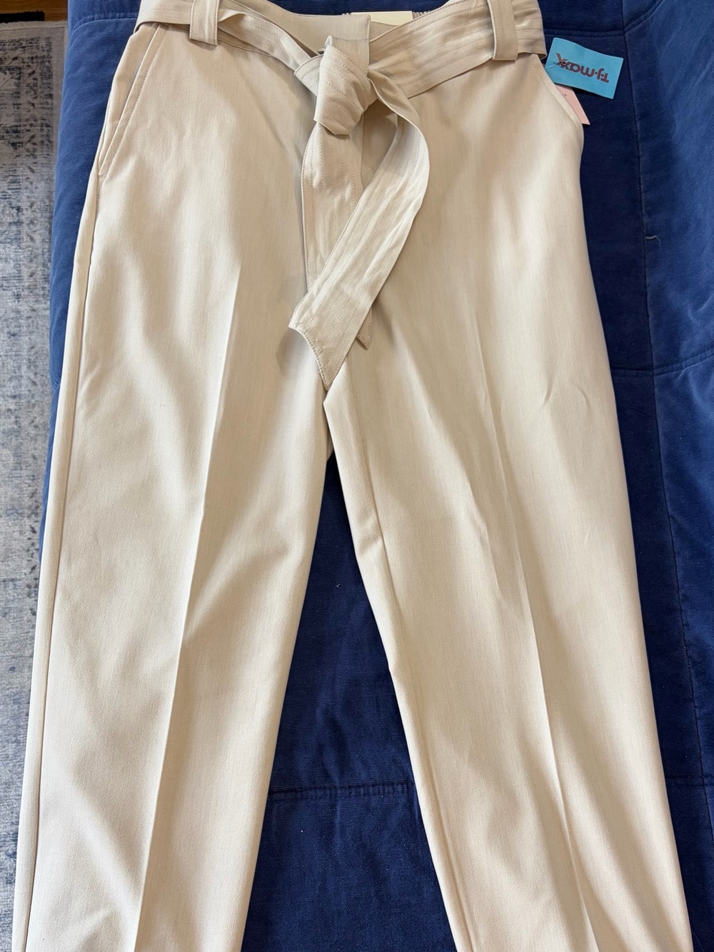 NWT Rachel Zoe High-Waisted Paperbag Tie Pants – Slim Leg – Size 8